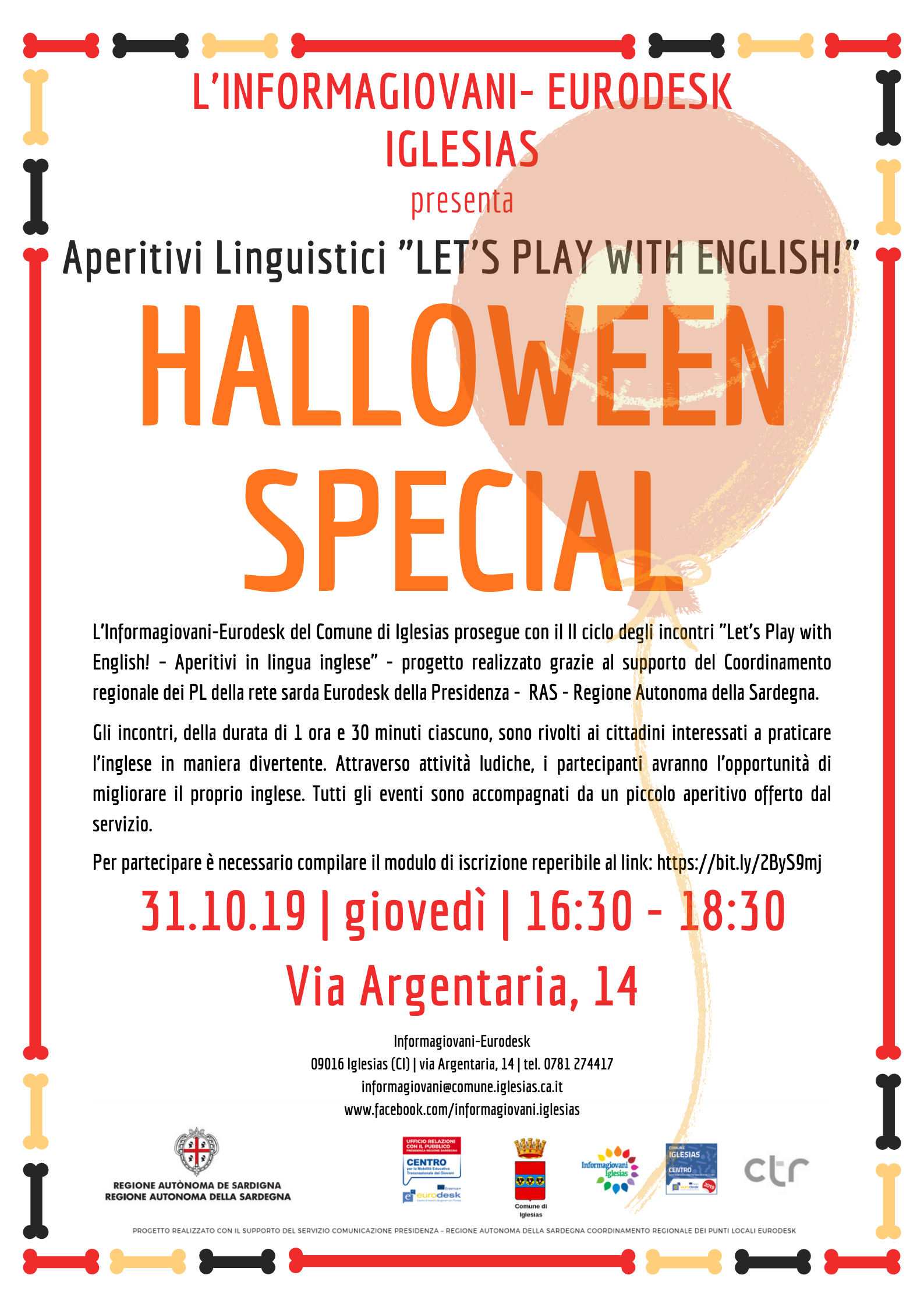 Aperitivi Linguistici “LET’S PLAY WITH ENGLISH!” – HALLOWEEN SPECIAL