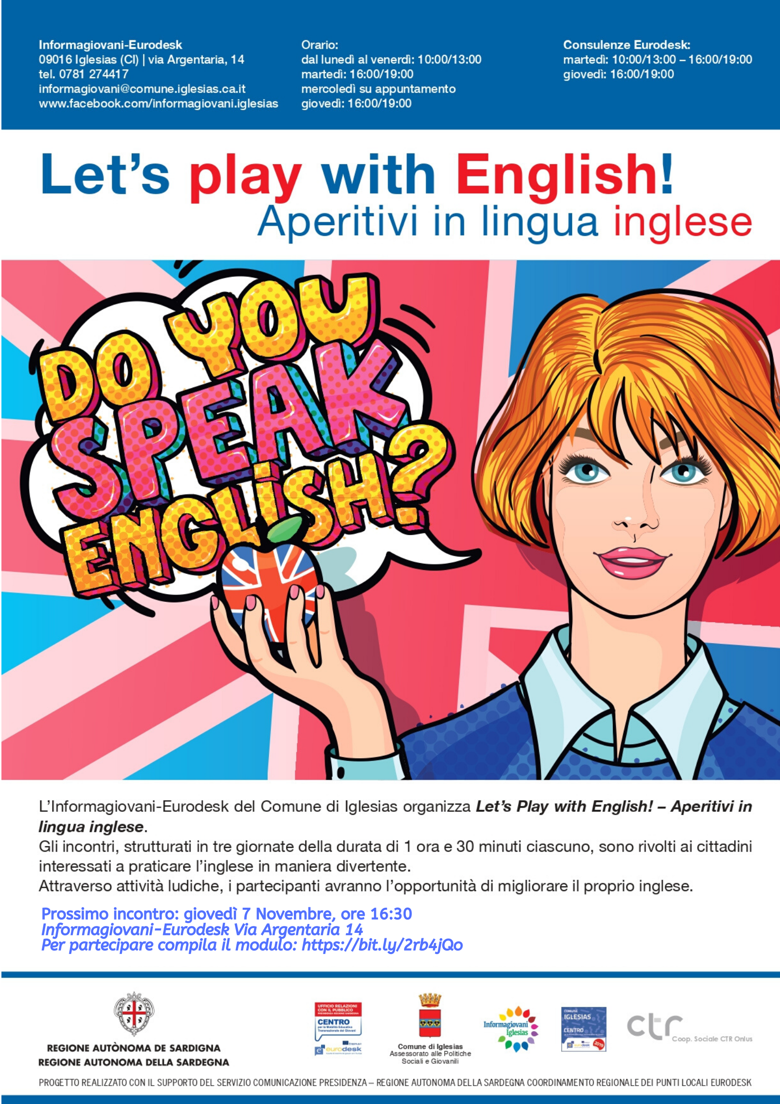 Aperitivi linguistici Let’s Play with English! – 7 Novembre