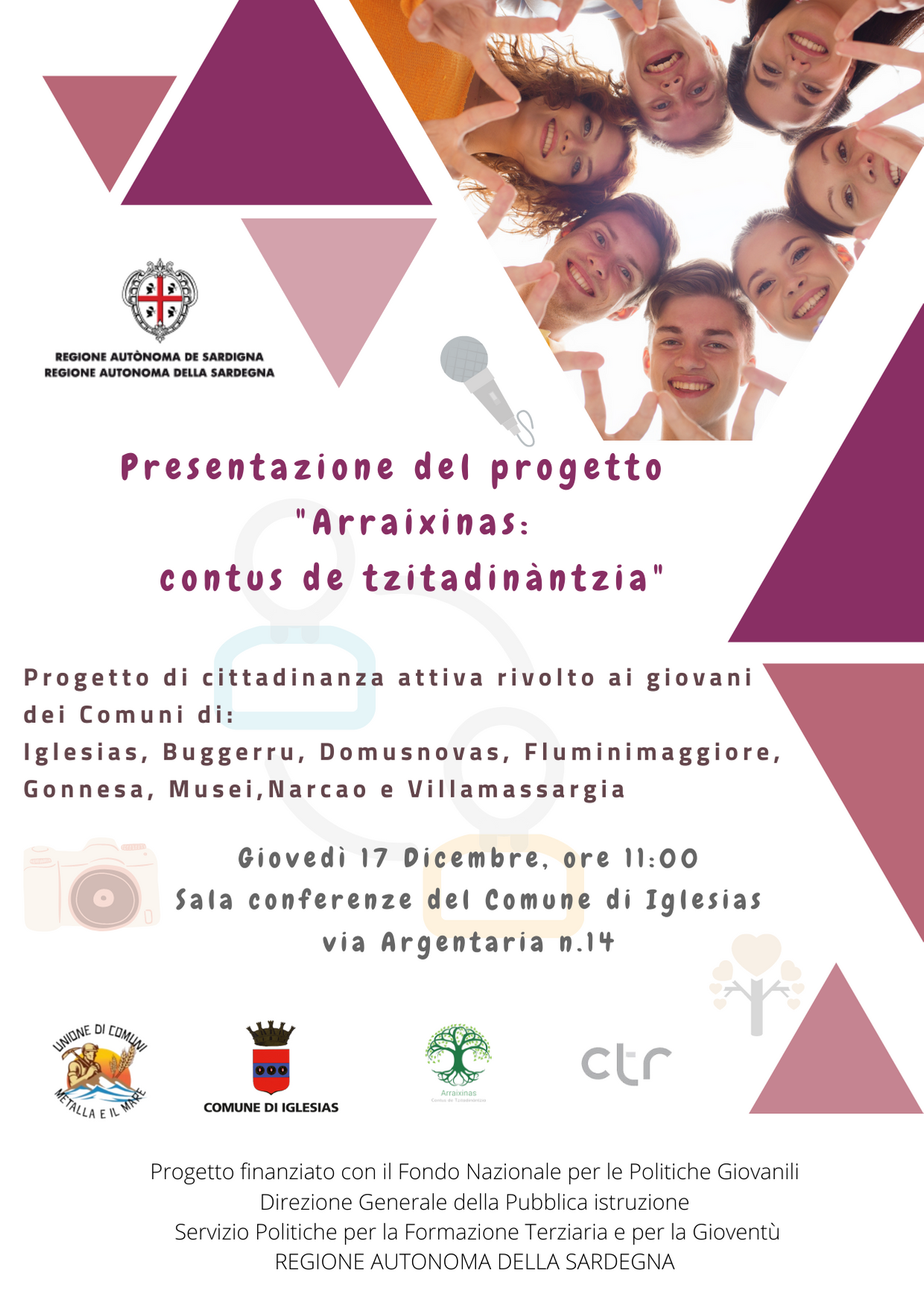 Presentazione del progetto “Arraixinas: contus de tzitadinàntzia”