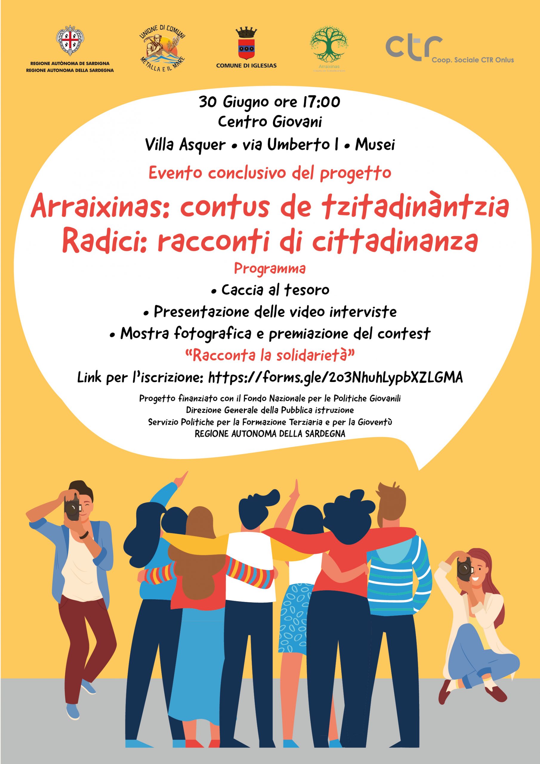 Evento conclusivo del progetto “Arraixinas: contus de tzitadinàntzia”