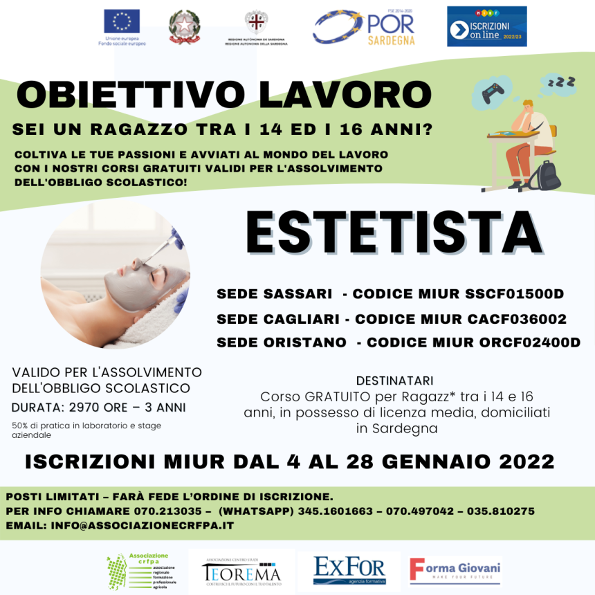 “Operatore del Benessere: indirizzo estetica”