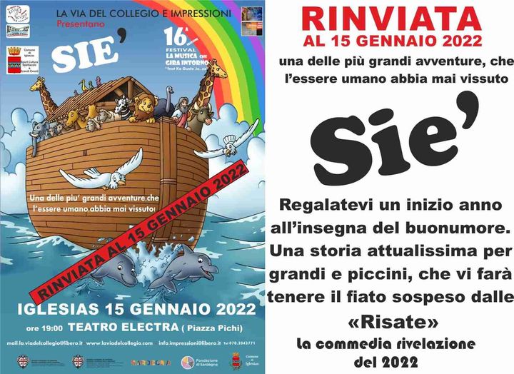 RINVIO SPETTACOLO TEATRALE SIE