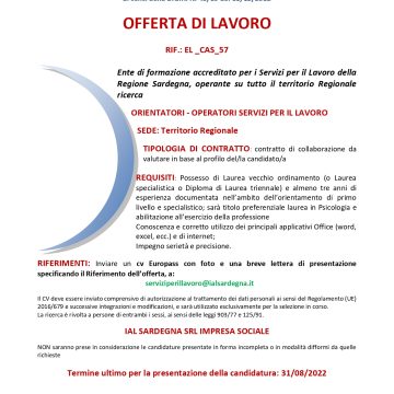 OFFERTA DI LAVORO: