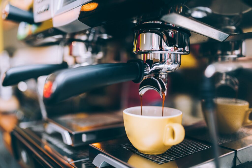 Professional brewing - coffee bar details.