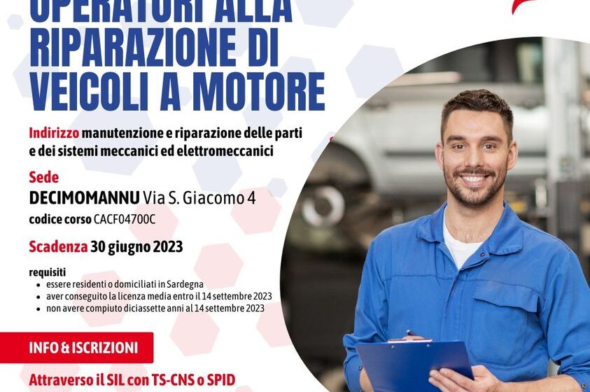 CORSO COME OPERATORE ALLA RIPARAZIONE DI VEICOLI A MOTORE