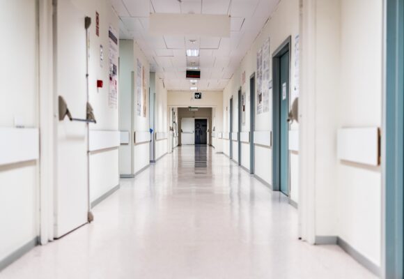 Empty hall in a hospital